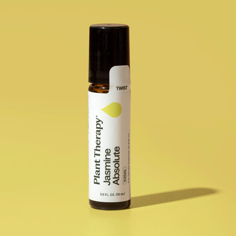 Plant Therapy Jasmine Sambac Pure Absolute Pre-Diluted Roll-On Essential Oil Dark Khaki 10 mL