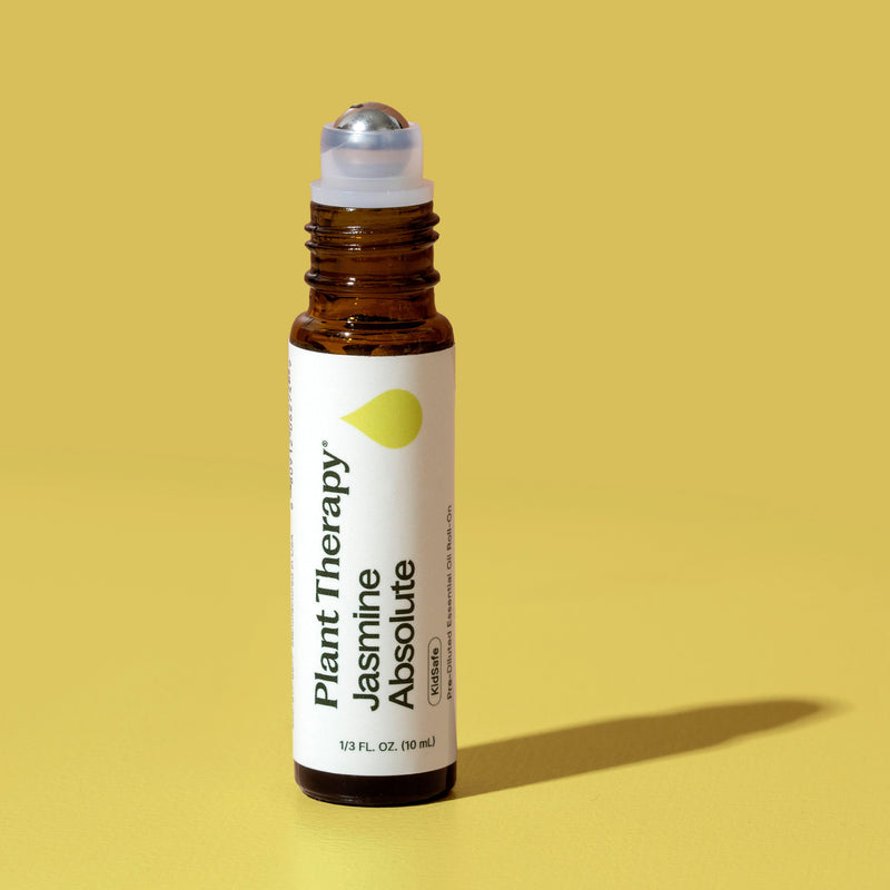 Plant Therapy Jasmine Sambac Pure Absolute Pre-Diluted Roll-On Essential Oil Dark Khaki 10 mL