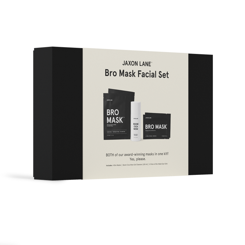 JAXON LANE Bro Mask Facial Set - Ready, Set, Glow Gift Box Light Gray