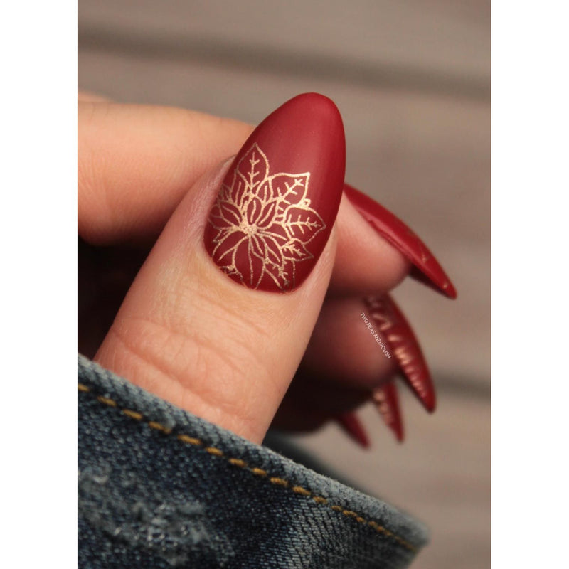 UberChic Beauty Jingle All The Way, (Christmas-05) Stamping Plate Rosy Brown