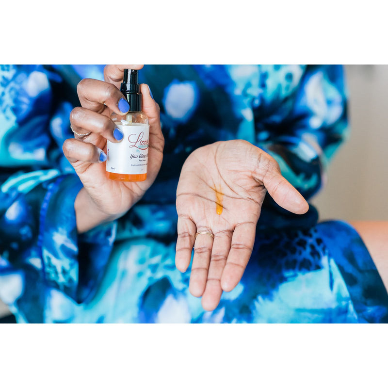 Lizzie's All-natural Products You Glow Girl Face Serum Gray 2 oz pump bottle