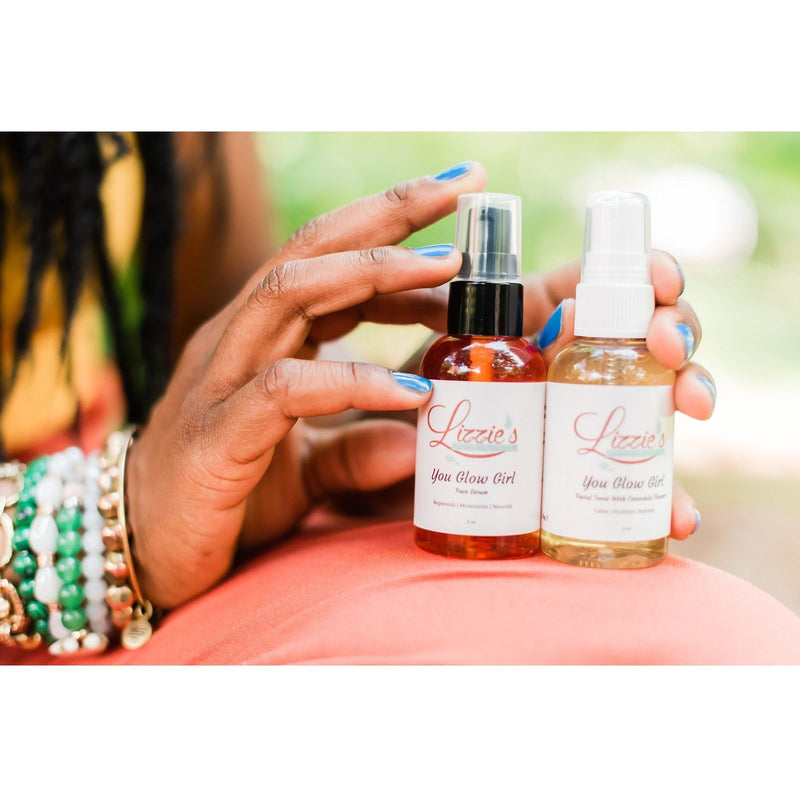 Lizzie's All-natural Products You Glow Girl Toner & Serum Duo Wheat