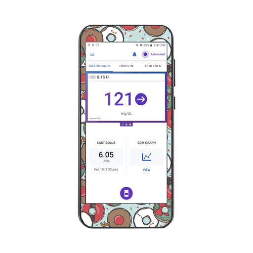Peelz Jolly Donuts Sticker for Omnipod® 5 Controller – Pump Peelz Peelz/Stickers White Smoke