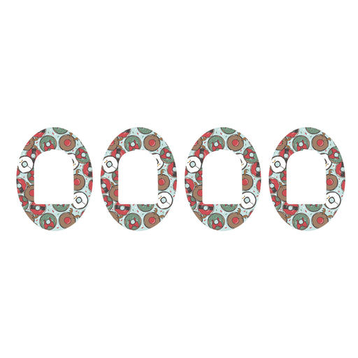 Peelz Jolly Donuts Pod Patch Tape - Pump Peelz Patch Medical Tape White Smoke 4-Pack Omnipod Tape