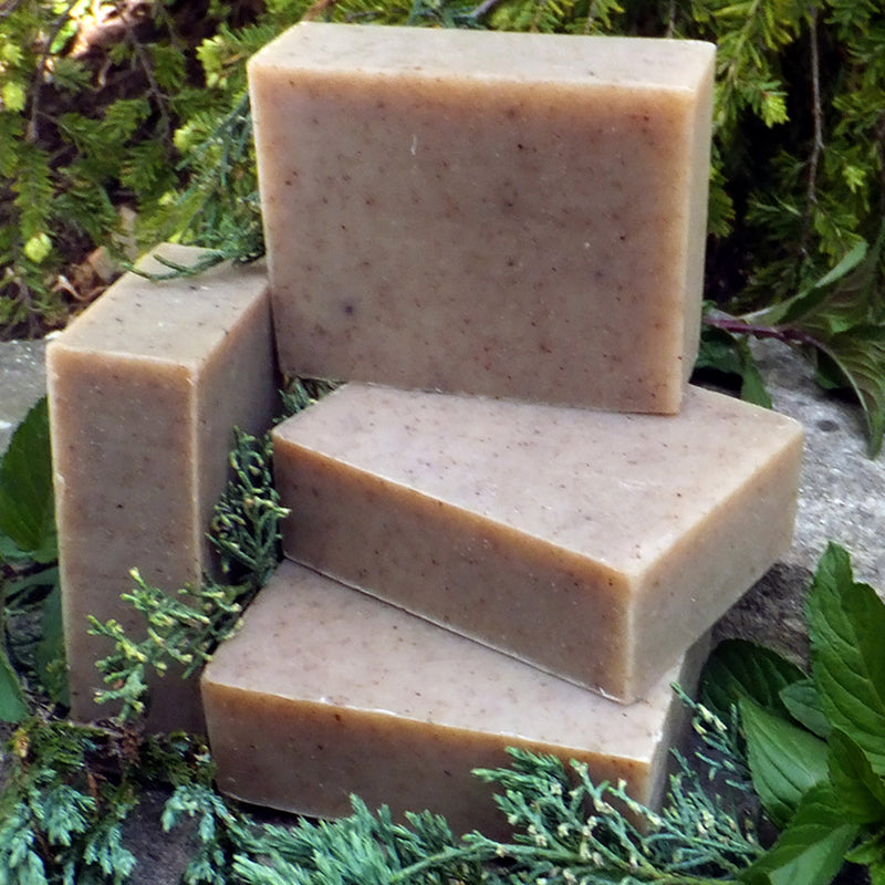 Chagrin Valley Soap & Salve Natural Soap: Juniper Spearmint Soap Dark Olive Green Full Bar 5.6 oz,Travel Size Bar 1.7 oz