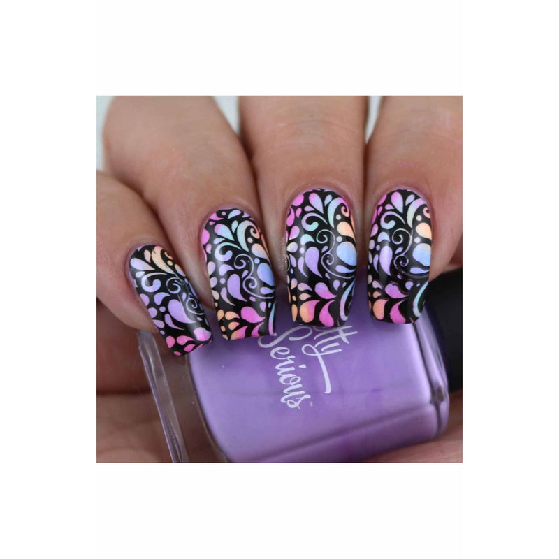 UberChic Beauty Just for CLAWS Collection-01 Stamping Plate Slate Gray