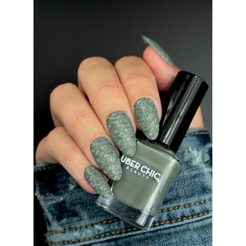 UberChic Beauty Just for CLAWS Collection-01 Stamping Plate Dark Slate Gray