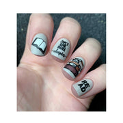 UberChic Beauty Just One More Chapter Stamping Plate Dark Gray