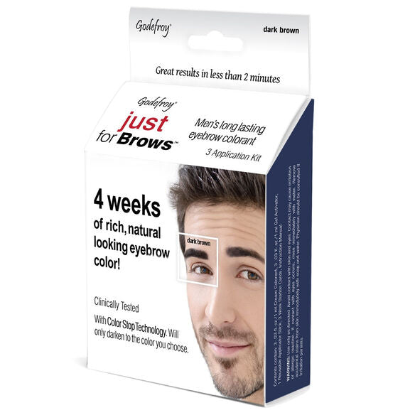 GodefroyBeauty JUST FOR BROWS | EYEBROW COLORING Eyebrow Tint Dark Slate Gray Natural Black,Dark Brown,Medium Brown,Light Brown