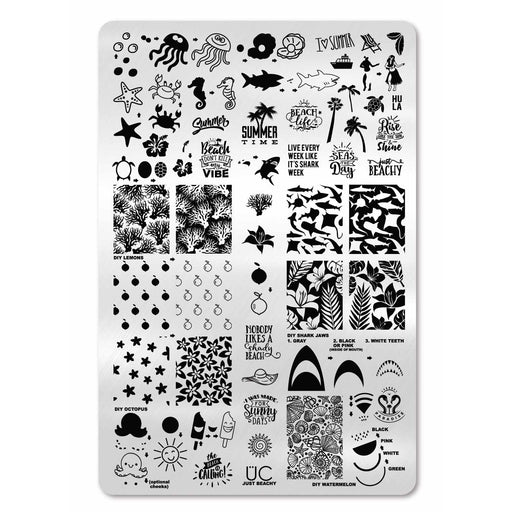 UberChic Beauty Just Beachy Stamping Plate Black