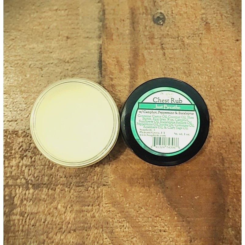 Soaplicity Just Breathe Chest Rub with Camphor & Eucalyptus Radiata Chest Rub Dark Khaki