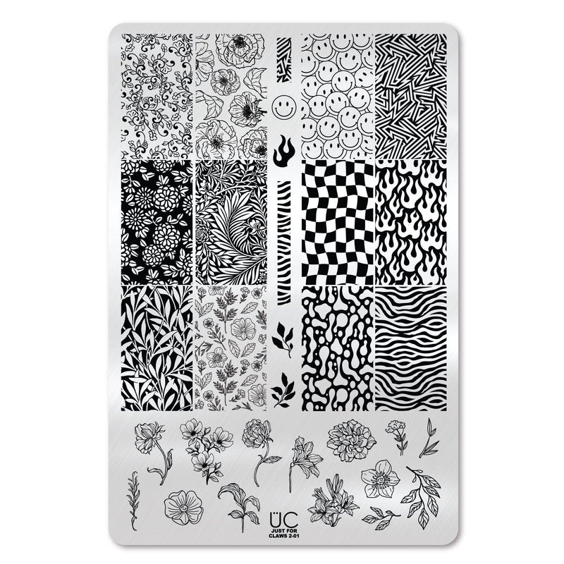 UberChic Beauty Just for CLAWS Collection-02 Stamping Plate Black