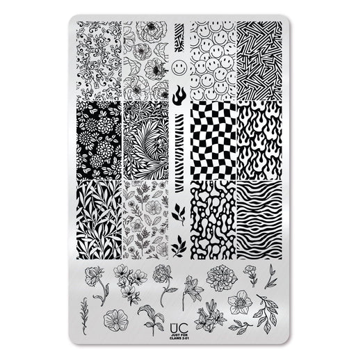 UberChic Beauty Just for CLAWS Collection-02 Stamping Plate Black