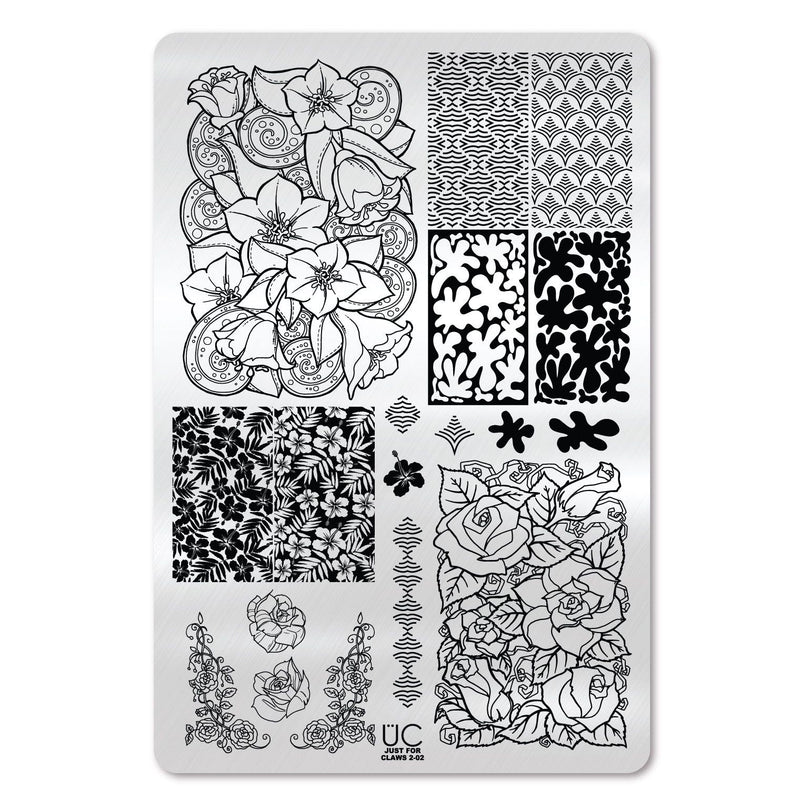 UberChic Beauty Just for CLAWS Collection-02 Stamping Plate Black
