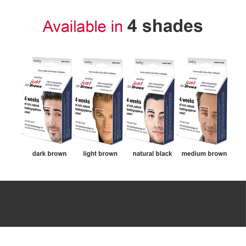 GodefroyBeauty JUST FOR BROWS | EYEBROW COLORING Eyebrow Tint Gray Natural Black,Dark Brown,Medium Brown,Light Brown