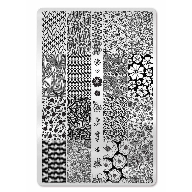 UberChic Beauty Just for CLAWS Collection-01 Stamping Plate Black