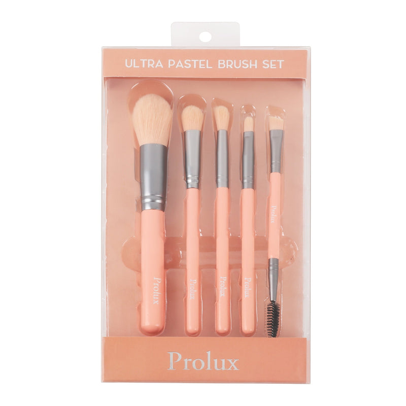 Prolux Cosmetics Ultra Pastel Brush Set brush Light Pink Rainbow,Light Purple,Peach