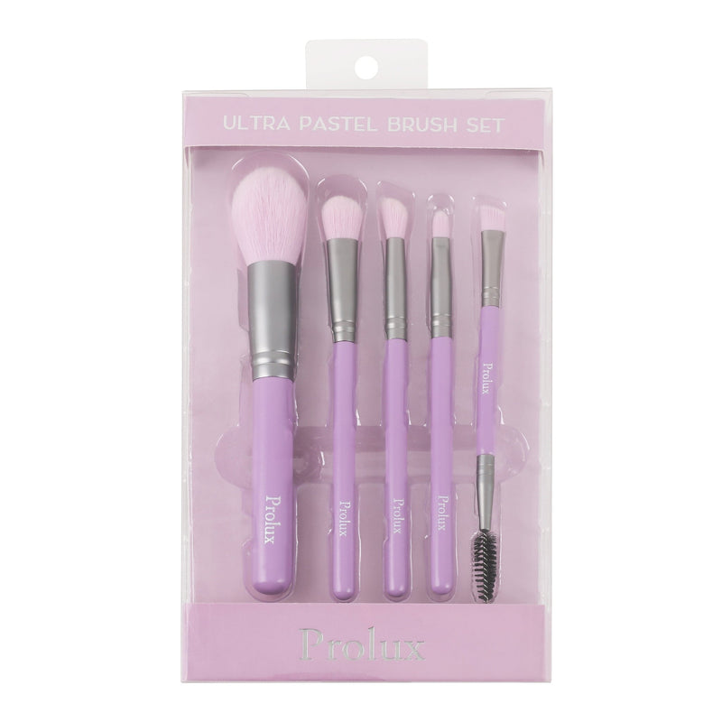 Prolux Cosmetics Ultra Pastel Brush Set brush Thistle Rainbow,Light Purple,Peach