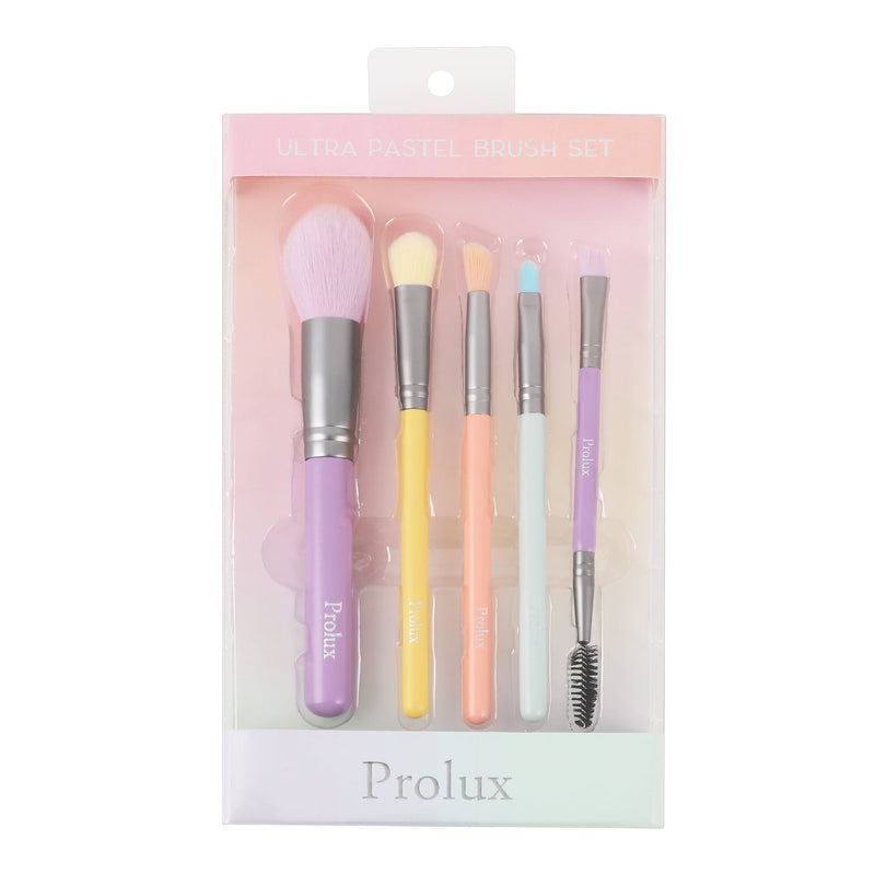 Prolux Cosmetics Ultra Pastel Brush Set brush Light Gray Rainbow,Light Purple,Peach