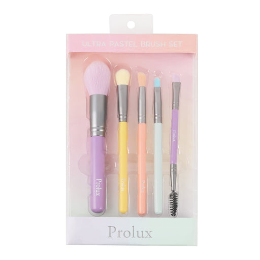 Prolux Cosmetics Ultra Pastel Brush Set brush Light Gray Rainbow,Light Purple,Peach