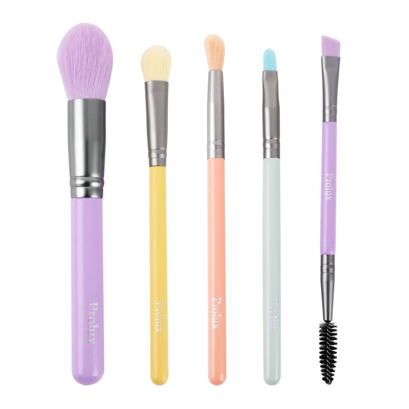 Prolux Cosmetics Ultra Pastel Brush Set brush Thistle Rainbow,Light Purple,Peach