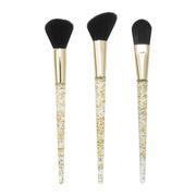 Prolux Cosmetics Gold Flakes 3-Piece Brush Set BRUSH SET Dark Slate Gray