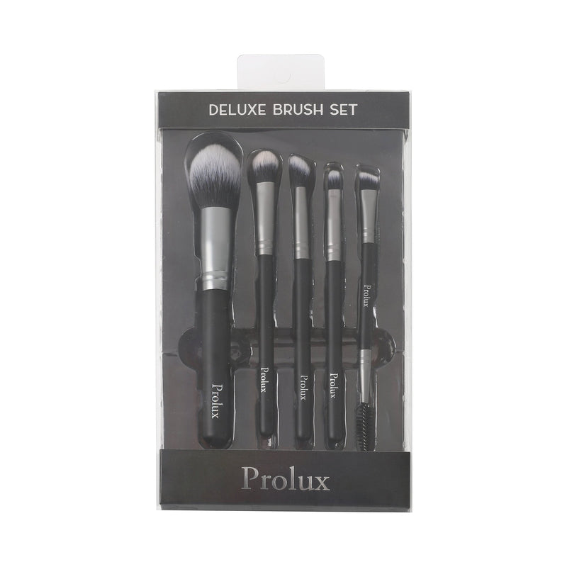 Prolux Cosmetics Deluxe Brush Set BRUSH SET Dim Gray Gold,Black