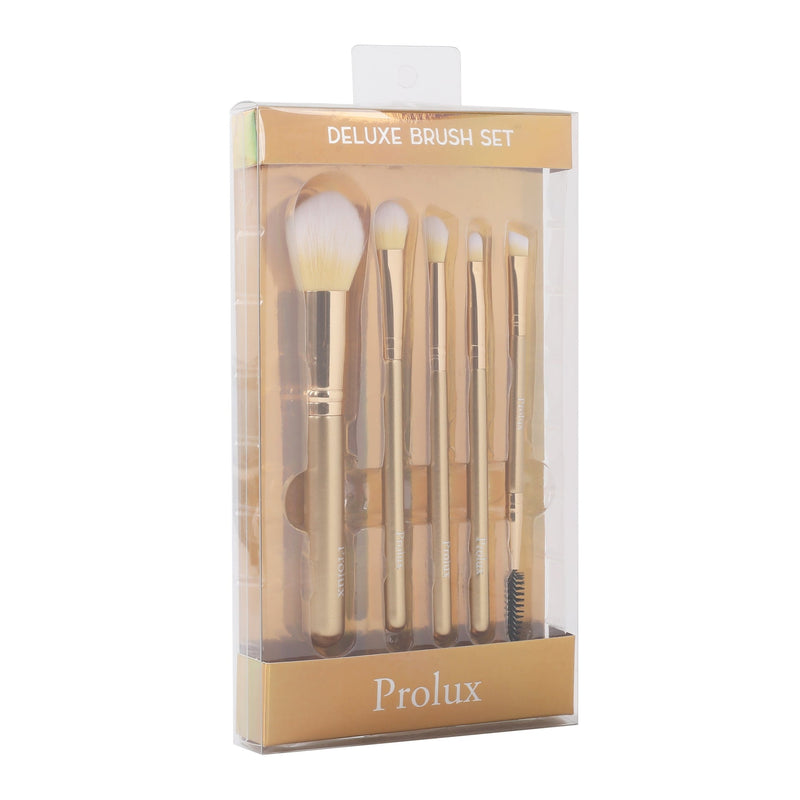 Prolux Cosmetics Deluxe Brush Set BRUSH SET Rosy Brown Gold,Black