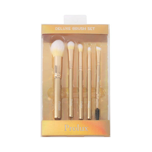 Prolux Cosmetics Deluxe Brush Set BRUSH SET Tan Gold,Black