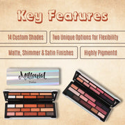 Prolux Cosmetics Millenial Eyeshadow Palette EYESHADOW Peach Puff 01,02