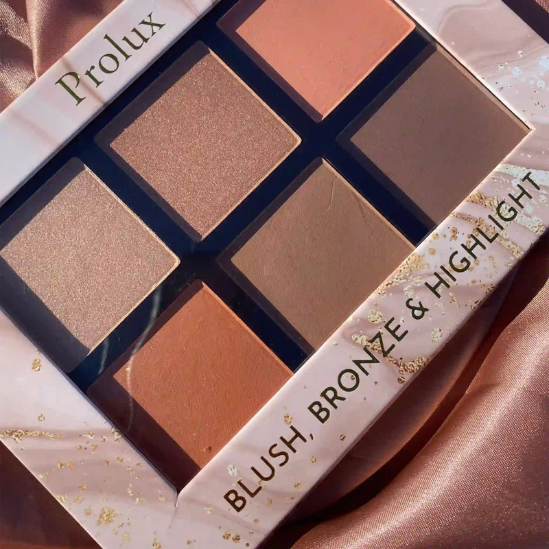 Prolux Cosmetics Blush Bronze Highlight Palette HIGHLIGHT Rosy Brown