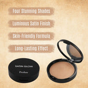 Prolux Cosmetics Satin Glow Highlighter HIGHLIGHT Bisque #1-Moonlight,#2-Champagne,#3-Glow,#4-Rose Gold