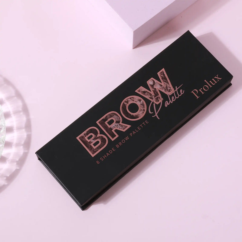 Prolux Cosmetics Eyebrow Makeup Kits | 8 Shade Brow Palette with Brush brow gel/palette Lavender