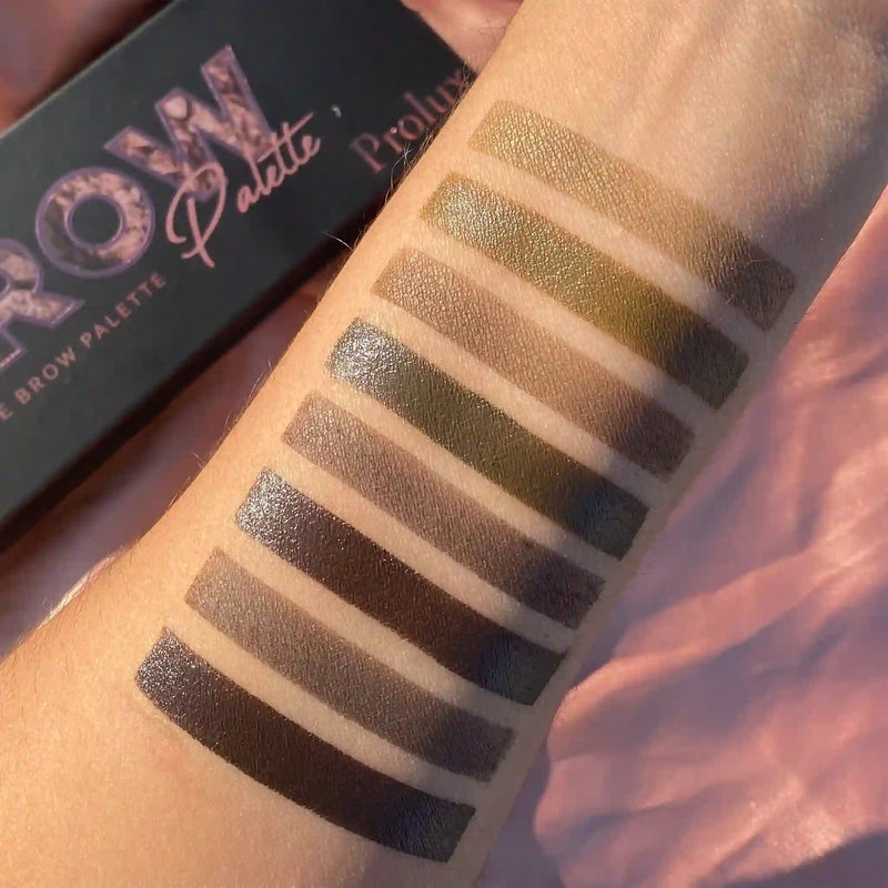 Prolux Cosmetics Eyebrow Makeup Kits | 8 Shade Brow Palette with Brush brow gel/palette Light Salmon