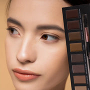 Prolux Cosmetics Eyebrow Makeup Kits | 8 Shade Brow Palette with Brush brow gel/palette Light Pink