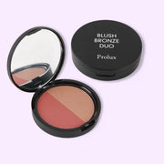 Prolux Cosmetics Blush Bronzer Duo | Bronze Makeup Lavender Blush 1 Golden Peach Glow,2 Golden Hour,3 Gold Digger,4 Brazillian Glow