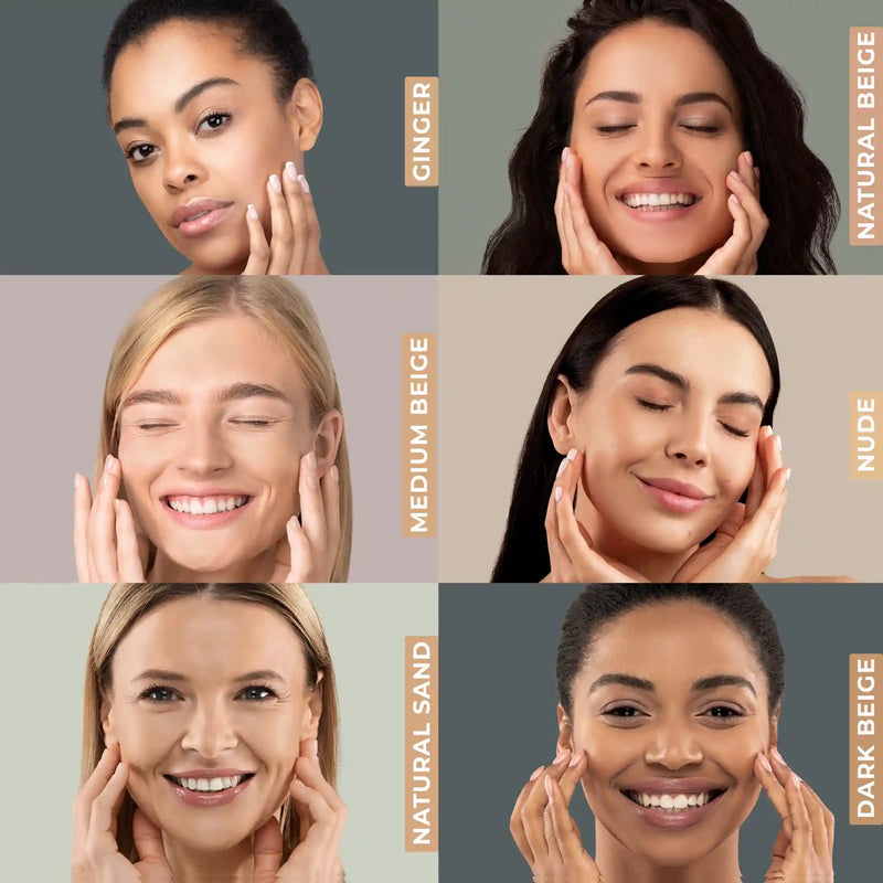 Prolux Cosmetics Face Powder face powder Dim Gray #1 Ginger,#2 Natural Beige,#3 Medium Beige,#4  nude,#5 Natural Sand,#6 Dark Beige