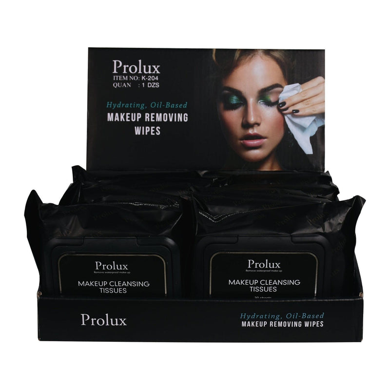 Prolux Cosmetics Gentle Makeup Removing Wipes make up remover Black