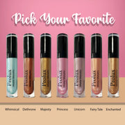 Prolux Cosmetics Matte Metallic Lip Gloss Lip Gloss Wheat #76-Whimsical,#77-Dethrone,#78-Majesty,#79-Princess,#80-Unicorn,#81-Fairy Tale,#82-Enchanted