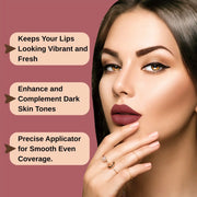 Prolux Cosmetics Prolux Matte Lip Gloss for Dark Skin Lip Gloss Maroon #8-Red Velvet,#22-Charming,#29-Sorbet,#30-Jewel,#35-Black Truffle,#36-Rebel,#39-Poppy Love,#40- Be Witch,#43-Grim