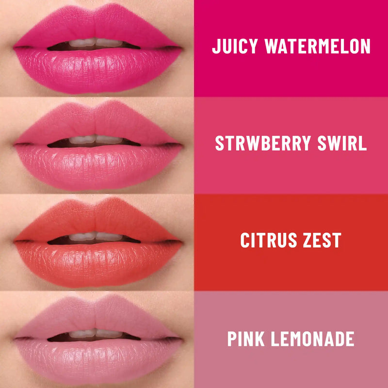 Prolux Cosmetics Perfect Pout Lip Tints Pale Violet Red PINK LEMONADE,CITRUS ZEST,JUICY WATERMELON,STRAWBERRY SWIRL