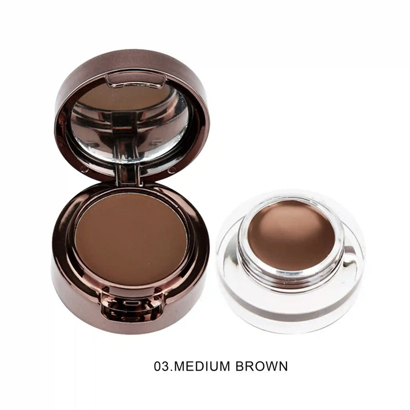 Prolux Cosmetics Powder Eyebrow Makeup - Best Eyebrow Gel eye brow powder White Smoke 3 Medium Brown