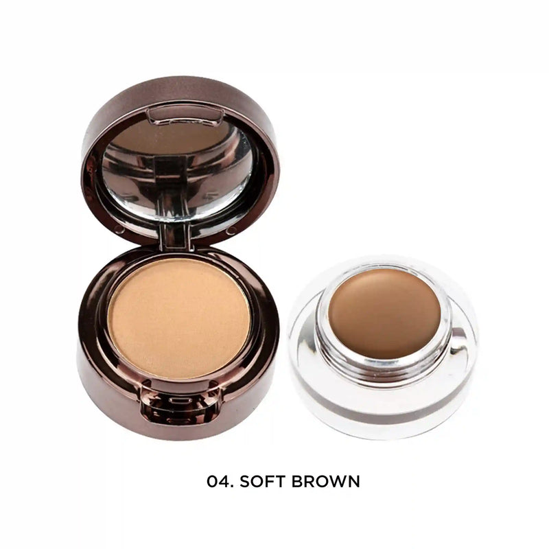 Prolux Cosmetics Powder Eyebrow Makeup - Best Eyebrow Gel eye brow powder White Smoke 4 Soft Brown