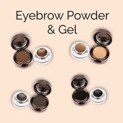 Prolux Cosmetics Powder Eyebrow Makeup - Best Eyebrow Gel eye brow powder Antique White 1 Black,2 Dark Brown,3 Medium Brown,4 Soft Brown