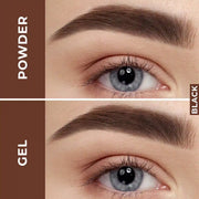 Prolux Cosmetics Powder Eyebrow Makeup - Best Eyebrow Gel eye brow powder Saddle Brown 1 Black,2 Dark Brown,3 Medium Brown,4 Soft Brown