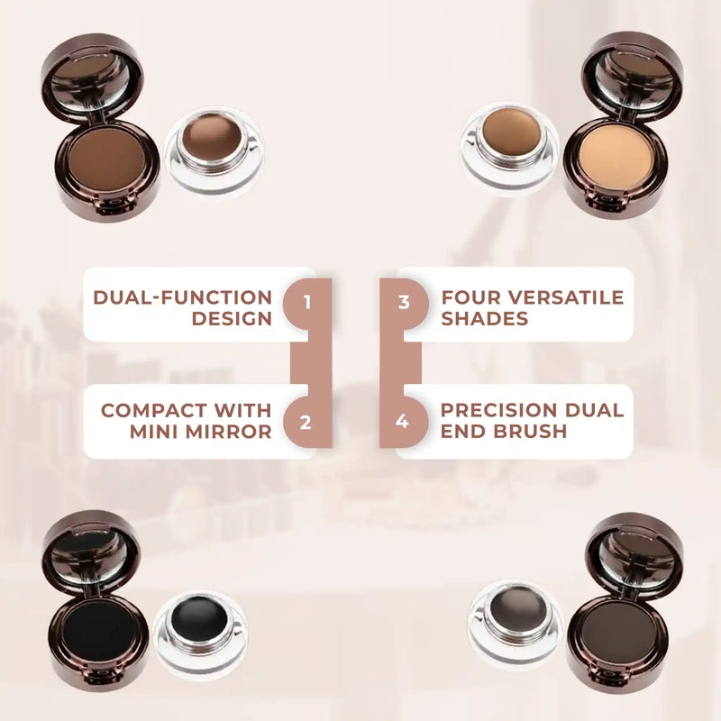 Prolux Cosmetics Powder Eyebrow Makeup - Best Eyebrow Gel eye brow powder Misty Rose 1 Black,2 Dark Brown,3 Medium Brown,4 Soft Brown