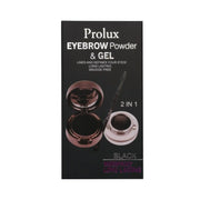 Prolux Cosmetics Powder Eyebrow Makeup - Best Eyebrow Gel eye brow powder Dark Slate Gray 1 Black,2 Dark Brown,3 Medium Brown,4 Soft Brown