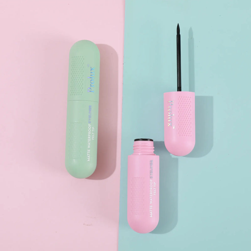 Prolux Cosmetics Matte Felt Tip Eyeliner - Waterproof eye liner Light Blue PINK,MINT
