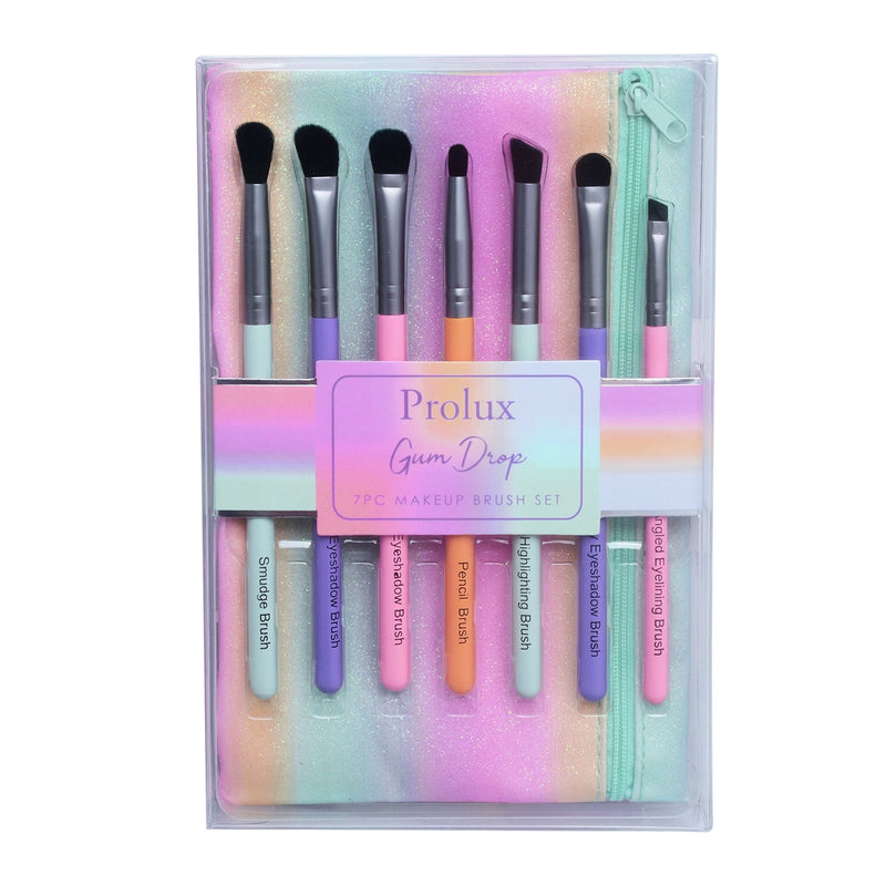 Prolux Cosmetics 7pc Deluxe Brush Set brush Gray Rainbow