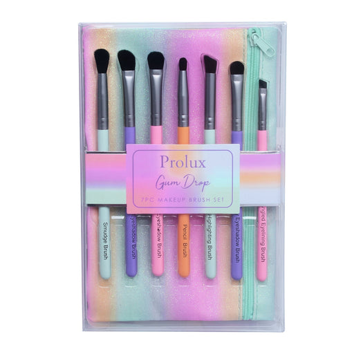 Prolux Cosmetics 7pc Deluxe Brush Set brush Gray Rainbow
